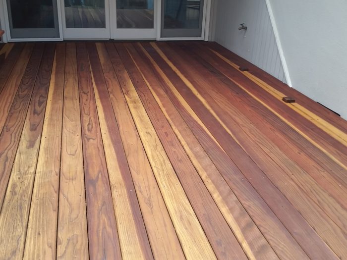 Old deck after refinishing