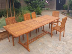 Teak table and chairs